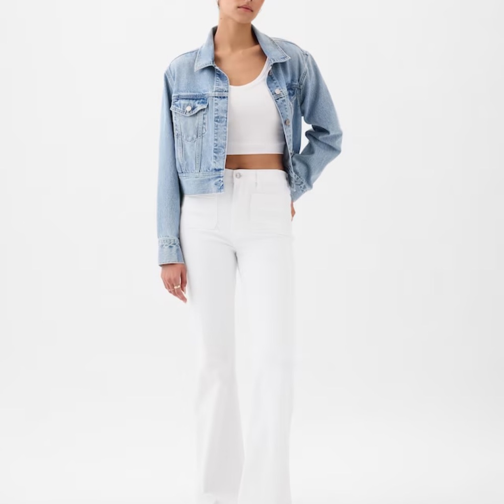 Banana Republic White High Rise Flare Jeans NWT size 31 / 12